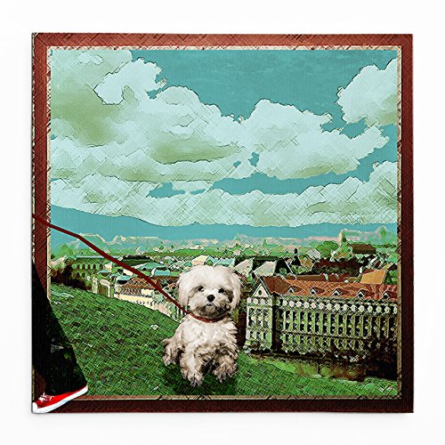 HAPPY PET ワンにゃんアートキャンバス 【Take it easy】マルチーズ (L)