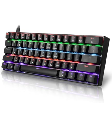 Amazon | LexonTech x ZIYOU LANG K61ゲーミングキーボードLEDバック