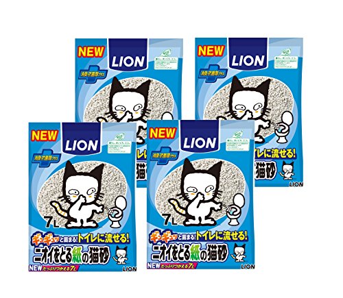ニオイをとる砂 ニオイをとる砂 ニオイをとる紙の猫砂 7L&times;4ヶ入り