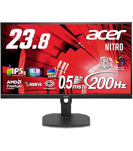 Amazon.co.jp: Acer Nitro XV252QFbmiiprx ゲーミングPCモニター 24.5