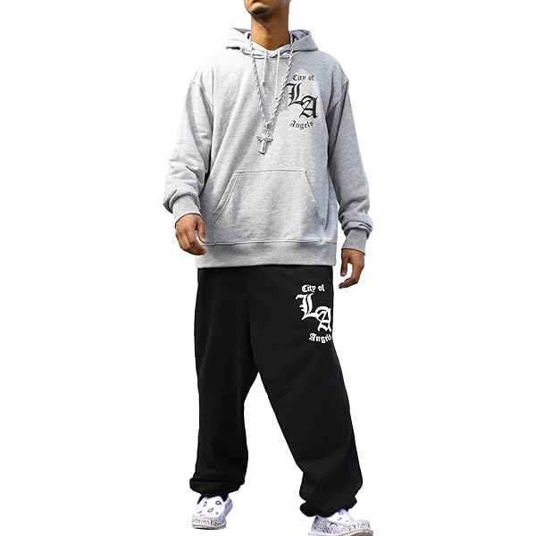 Amazon | [エースフラッグ] 上下セット 長袖 メンズ 黒 大きい