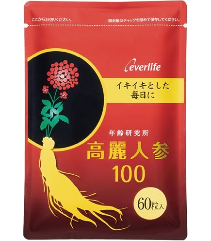 Amazon | エバーライフ 高麗人参 100 ソフトカプセル 60粒(約1ヶ月分
