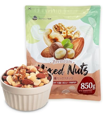 Amazon.co.jp: 4種類ミックスナッツ 800g 無塩 素焼き (生くるみ