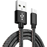 Micro USB ケーブル 0.5M マイクロタイプB 急速充電ケーブル 高速データ転送 超耐久 デニム生地 スマホ充電ケーブル Android用 Galaxy/Xperia/AQUOS/PS4/XBox/モバイルバッテリー/加湿器等の各種Micr