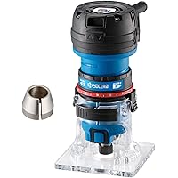 京セラ(Kyocera) 旧リョービ トリマ MTR-42F コレットチャック 1/4インチセット オリジナルセット品 青・黒 4988203 【コレットチャックをプラスした特別セット品】 切込み深さの微調節が可能な扱いやすい入門機 取付ビット軸径6