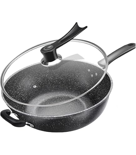 Amazon.co.jp: VZX 深型フライパン 30cm/32cm/34cm 蓋付き 焦げ付き