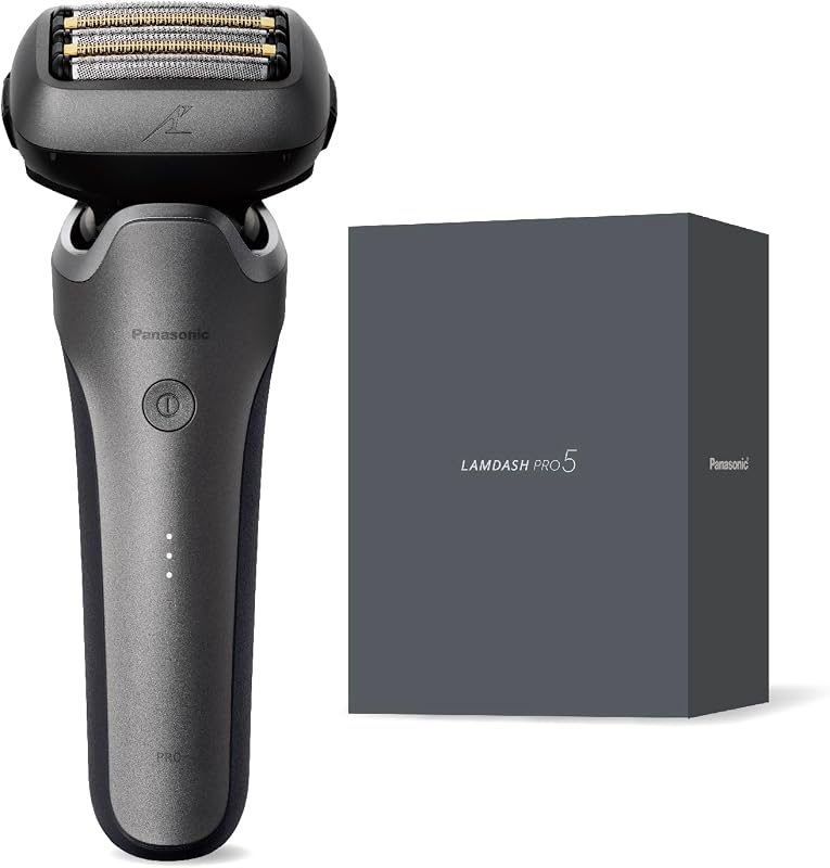 パナソニック メンズ シェーバー ラムダッシュ PRO 5枚刃 電動 髭剃り ラムダッシュAI⁺ ACアダプター充電 ES-L551U-S チタンシルバー
