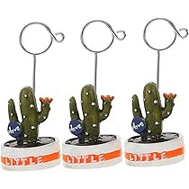Amazon | ミニサボテン型メモクリップ 3個セット 樹脂と金属製