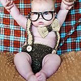 ハンドメイド 0-6ヶ月に合う 撮影写真 ベビー 幼児 編む サロペット 吊りズボン 0-6ヶ月に合う 【1点】