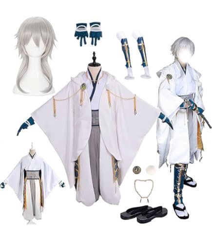 Amazon.co.jp: 刀剣乱舞-ONLINE- 鶴丸国永 戦闘服 コスプレ衣装風 : ホビー