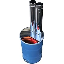Amazon.co.jp: 無煙ドラム缶ロケット 焼却炉 | φ150ツイン煙突