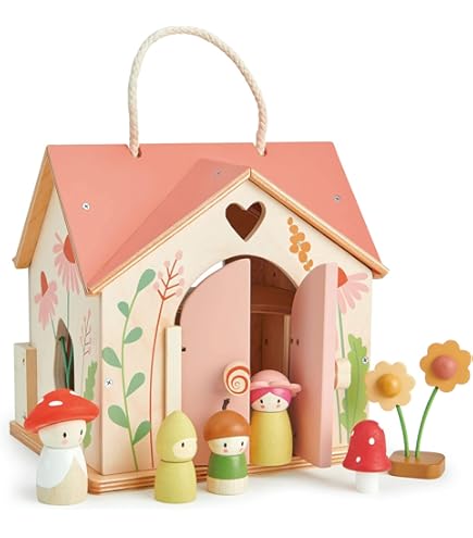 Floss & Rock Rainbow Fairy Play Box – Scatola Da Gioco Portatile Con 10 Personaggi In Legno – Giochi Per Bambine 3+