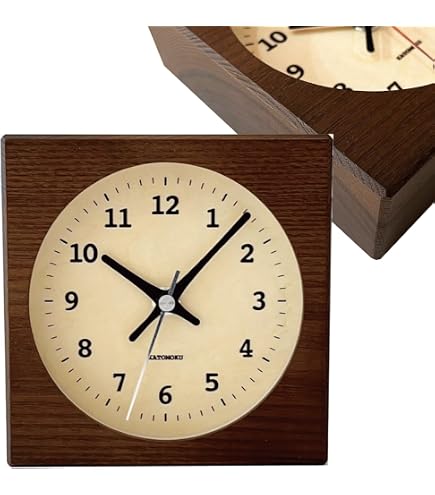 Amazon.co.jp: KATOMOKU Dual use clock 2 ウォールナット km-147WA