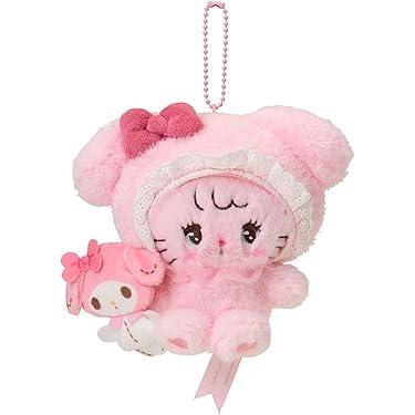 マイメロディ スカル付きぬいぐるみ マイメロディ ぬいぐるみ 約30cm 黒と白 スカルデザイン マイ