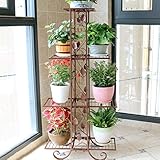 PLL ヨーロッパスタイルの多機能鉄アートフラワースタンド床バルコニー屋内と屋外のリビングルーム装飾的な植物のラック