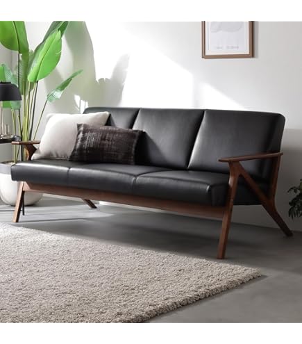 Amazon | ソファー ブラック シャーク2P-BK | 萩原 | ソファ・カウチ