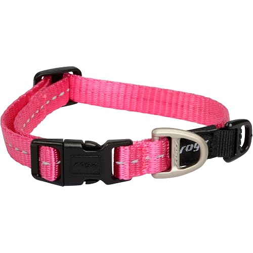 Rogz Classic Reflective Dog Collar Pink Small