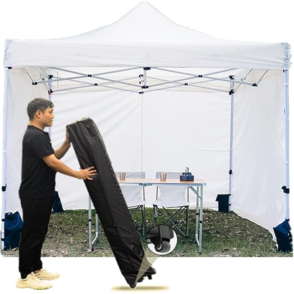 Amazon | ABCCANOPY ワンタッチタープテント 屋根用ポール付き 横幕4枚  