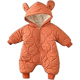 [Famuka] ジャンプスーツ ベビー 赤ちゃん ベビ服 秋冬 長袖 裏起毛 防寒 秋冬 カバーオール ふわふわ もこもこ アウターコート くま 出産祝い ギフト/プレセント