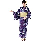 [KYOETSU] [キョウエツ] 浴衣セット 染料 3点セット(浴衣、兵児帯、下駄) fy32 A レディース