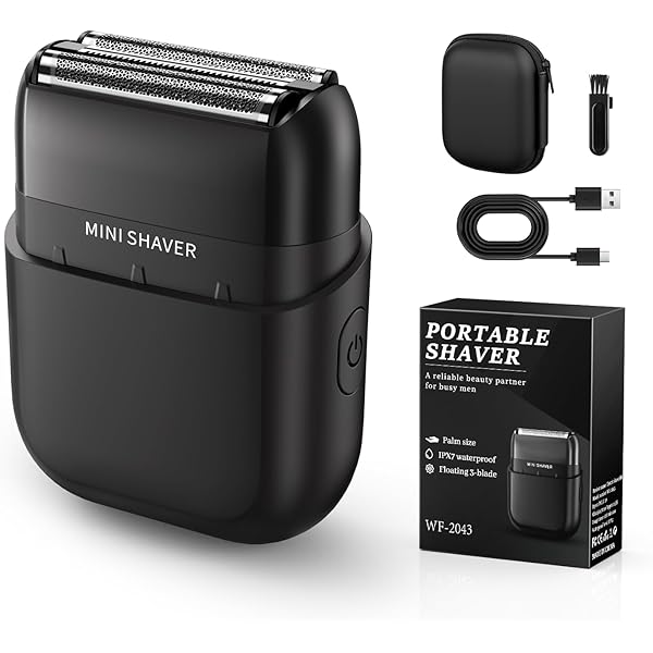 電動シェーバー男性用 - IPX7防水、小型ミニシェーバー 電動シェーバー男性用 IPX7防水 小型ミニ 乾湿両用 水洗い可