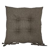 シートクッション 紐付き 椅子 ブラウン 側サイズ 約50×50cm 製品サイズ 約45×45cm チェアパッド 日本製 ダイニング