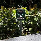 AGM 動物撃退器 猫よけ 超音波 ソーラー式 IP44防水 防塵 LED強力フラッシュライト