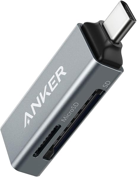 Anker USB-C 2-in-1 カードリーダー【SDXC/SDHC/SD/MMC/RS-MMC/microSDXC/microSDHC/microSD/UHS-Iカード対応】 - 1
