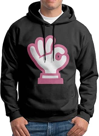 Amazon Ppa12 顔文字 絵文字 Ok オッケー ジェスチャー ロゴ 大人 メンズ パーカー 今季最新 プルオーバー トレーニング デザイナーズ Black Sizexxl トレーナー パーカー 通販
