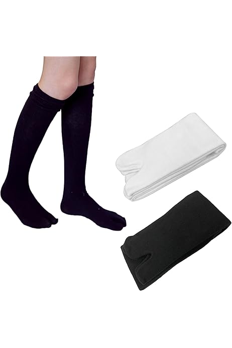 KALIONE 6 Pairs Flip Flop Socks, Elastic Tabi Socks Cotton Split Two