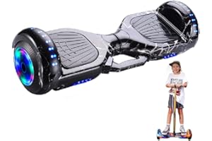 バランススクーター 電動スクーター 立ち乗り二輪車 保護具6点セット ハンドレールバー 電動バランス 7インチ 子供/大人用 キックスクーター バランスボード Bluetooth タイヤLEDライト付 スマートスクーター 安定 耐荷重120KG 贈り物 誕生日 プレゼント