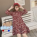 マタニティウェア 服 ワンピース ゆったり さわやか プリント カジュアル ワンピース 妊婦服 産前 産後 レディース マタニティワンピース 2XL 写真色