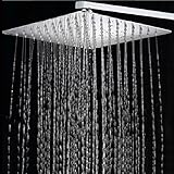 Homdox 8インチソリッド正方形Ultra Thinステンレススチール雨シャワーヘッド高圧力Rainfall、304クロームステンレス(のみShoweヘッド)