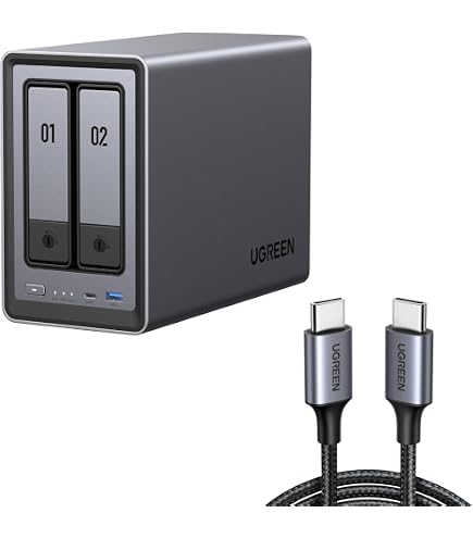 Amazon.co.jp: UGREEN NASync DXP2800 2ベイNASバンドル、2M メッシュ