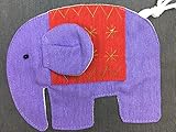 ゾウ刺繍入りトートバッグ(グレー) [並行輸入品]