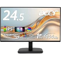 Amazon.co.jp: Acer 24.5インチ IPS 144Hz 1ms(VRB) 非光沢 sRGB