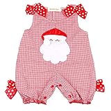 Karchi 可愛い 子供 サンタ 赤い 格子 连体セット　　セット　衣装　幼児　子供　　かわいい　綿　服　Tシャツトップ　パンツ　上下セット　衣装　贈り物　 (80)
