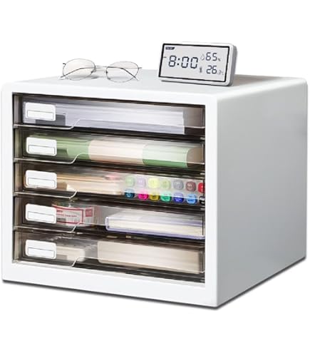 Amazon | コクヨ レターケース 透明引き出し B4横 10段 LC-YBG10M