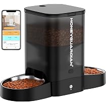 Amazon | HoneyGuaridan 自動給餌器 猫 犬 小動物 2匹用 多頭飼い WiFi
