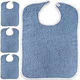 Adult Bibs, 100% Cotton, (18X30, Blue) by White Classic