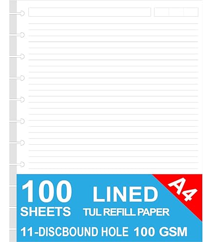 2 Pack)9 Disc Discbound Refill Paper, Loose Leaf Paper, 9 - View #7
