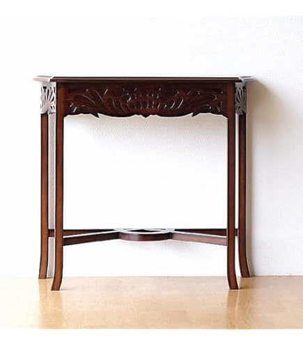 Amazon｜アンティーク 家具 棚 シェルフ コンソールテーブル 電話台