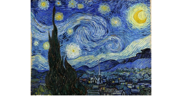Amazon ゴッホ 星月夜 プリキャンバス複製画 ギャラリーラップ仕上げ 6号サイズ 置物 オブジェ オンライン通販
