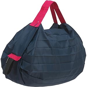 マーナ(MARNA) Shupatto (シュパット) ポケッタブルバッグ S ネイビー 一気ににたためるエコバッグ S440NV