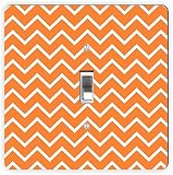 オレンジChevron Zig Zag Stripes Square – ライトSwit RK-LSPS-468