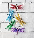 水彩マルチDragonflyガラス壁アート、15 W x 3 D X 22 H