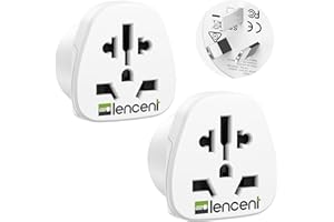 LENCENT 2 Pack World to Australia Plug Adapter, EU/UK/USA/JP China Italy to AU/NZ Outlet Power Adaptor Travel Plug Converter