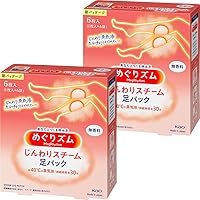 めぐりズム蒸気でじんわり 足シート 無香料 6枚入×2コセット