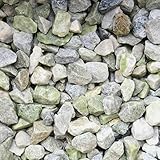 天然石 砕石砂利 1-2cm 100kg グラスグリーン (ガーデニングに最適 緑色砂利）
