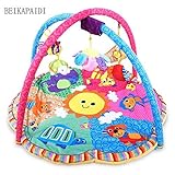 AutoLover Babies Comfort Soft Cloth fabric Cute Pattern Game Crawl Cushion with Cartoon Toys (ANIMAL